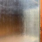 Belgische Pitch Pine Schoolkast Met Ribbelglas thumbnail 10