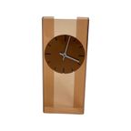 Vintage Desk Or Wall Mounted Clock - Brown Acrylic - 1970’S - Working On Battery thumbnail 2