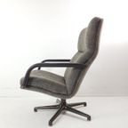 Artifort Draaifauteuil Grijs Bruin F154 Vintage Bureaustoel thumbnail 4