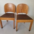 2 Amsterdamse School Art Deco Stoelen thumbnail 2