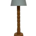 Vintage Pinewood Grenen Tafellamp Gedraaid Jaren 70 Design thumbnail 5
