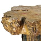 Bijzettafel Side Table Hout Boomstam Karakter Frankrijk Brutalist 77Cm thumbnail 12