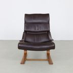 Lounge Chair In Leather By Nelo Möbel Sweden, 1970S thumbnail 3