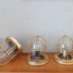 Set Van 3 Vintage Gouden Schip Stijl Plafondlampen thumbnail 13
