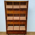 Vintage Houten Notariskast Kleppenkast Apothekerskast thumbnail 12