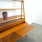 Teak Fineer Kast Uit Zweden Met Lades, Legplank En Uitschuifbare Plank thumbnail 3