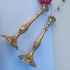 Vintage Kaarsenhouders 25 Cm.koper | Kerst thumbnail 5