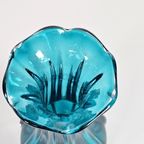Murano - Vaas - Aqua Blauw - Italie - 3E Kwart 20E Eeuw thumbnail 7