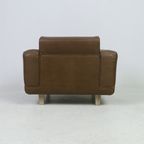 Søren Nissen And Ebbe Gehl Vintage Armchair In Brown Leather thumbnail 11