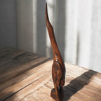 Grote Vintage Houtsnijwerk (kraan?)vogel Hoogte 52 Cm thumbnail 9