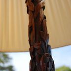 Antieke Schemerlamp Met Houtsnijwerk thumbnail 9