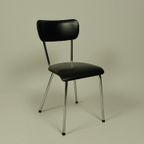 4 X Vintage Stoelen In Skai Leer, Jaren 60 thumbnail 2