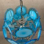 Vintage Design Blue/White Chandelier Murano thumbnail 7