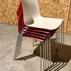 Arper Catifa 46 Design Stoel - Wit/Rood Kunststof thumbnail 8