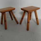Vintage Set Van 2 Tafeltjes/krukjes thumbnail 3