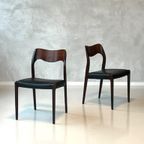 Niels Otto Moller 71 Eetkamerstoelen 3x Vintage Prijs P/stuk thumbnail 4