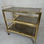 Vintage 80’S Bar Trolley – Hollywood Regency thumbnail 7