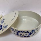Prachtige Frans Aardewerk Schaal Blauw WIT Decor - Reliving thumbnail 5