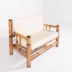 Italian Modern Bamboo-Wicker Bench, 1970’S thumbnail 11