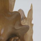 Art Deco Balinese Woodcarving Of A Couple, 1930S thumbnail 14