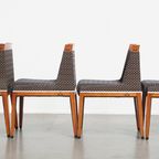 Prachtige Art Deco Set Bestaande Uit Een Eettafel En 4 Eetkamerstoelen Van Schuitema thumbnail 17