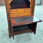 Zeldzame Mahonie Secretaire Met Marmeren Bovenblad 19e Eeuw thumbnail 11