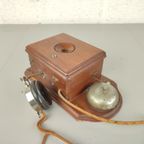 Antieke Houten Wandtelefoon thumbnail 3