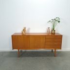 Teak Dressoir Met Hoge Poten En Lades Vintage Sideboard thumbnail 6