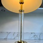 Glasstube & Brass Hollywood Regency Lamp thumbnail 6