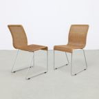 2X Dining Chair In Chrome And Cane thumbnail 2