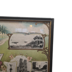 Franse Art Nouveau Lithografie Ingelijst thumbnail 5