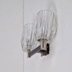 Vintage Wandlamp Chroom Glas Design Lamp ‘60 Mid Century thumbnail 6