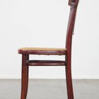 Originele Vintage Thonet Design Bistro Stoel Met Gematte Zitting thumbnail 3