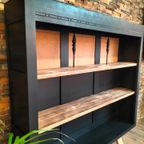 Zwarte Servieskast, Boekenkast, Displaykast thumbnail 3