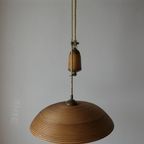 Vintage Rotan Bamboe / Koper Hanglamp Gabriella Crespi thumbnail 4