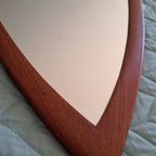 Midcentury Teak Spiegel Druppelvorm thumbnail 3