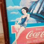 Vintage Coca Cola Poster Uit 1982, Mooi Ingelijst 👌 thumbnail 4