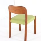 Set 4 Deense Massief Teak Vintage Eetkamerstoelen 'harte Skov' Vintage New Upholstery thumbnail 12