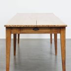 Zeer Grote En Karaktervolle Antieke Eikenhouten Xxl Eettafel Voor 8 Tot 10 Personen thumbnail 4