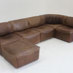 Vintage De Sede Ds15 Bruin Leer Modulair Sofa 1970S thumbnail 10