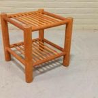 Vintage Houten Bijzettafel Nachtkastje Plantentafel thumbnail 11