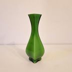 Vintage Vaasje Groen Persglas Groene Vaas thumbnail 5