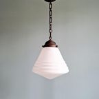 Philips Art Deco-Hanglamp In Witte Opaline, 1930 thumbnail 4