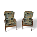 2 X Casala Wingback / Lounge / Armchair In Top Condition / 4 Small Cushions / 1960s thumbnail 22