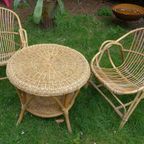 Paar Van 2 Vintage Retro Spijlen Stoelen thumbnail 20