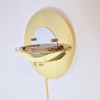 Vintage Wandlamp Messing Chroom Regency ’70 Rond Italië Lamp thumbnail 11