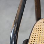 Set Van 4 Vintage Houten Design Eetkamer/ Bistro Stoelen Met Rieten Zitting In Thonet Stijl thumbnail 12
