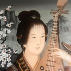 Chinees ‘Achterglas’ Egomise Schilderij Vintage thumbnail 10