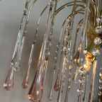 Vintage Xxl Murano Teardrop Kroonluchter Hanglamp Kristal thumbnail 7
