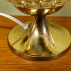 Vintage Tafellamp Bollampje Bedlampje Lamp Messing Glas thumbnail 3